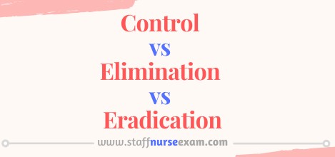 Control vs Elimination vs Eradication